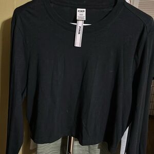 Size Small pink black crop top